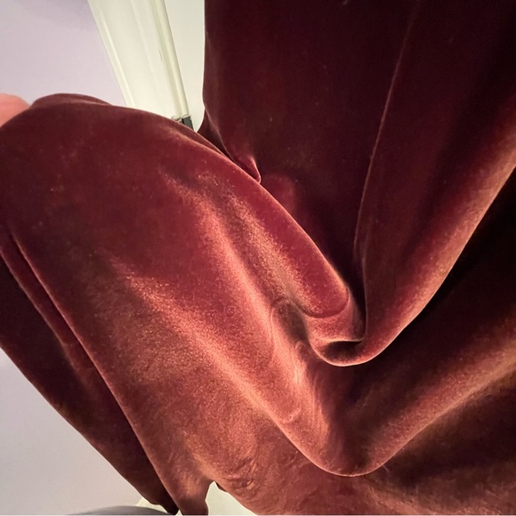Vintage 90’s Liz Claiborne Rust Velvet A-line Dress - Picture 4 of 4